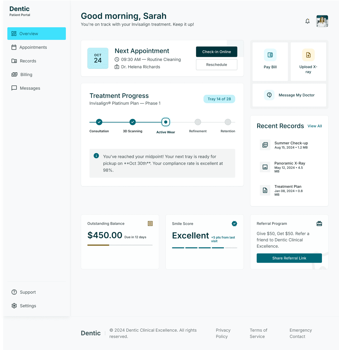 Clinic Portal Mockup