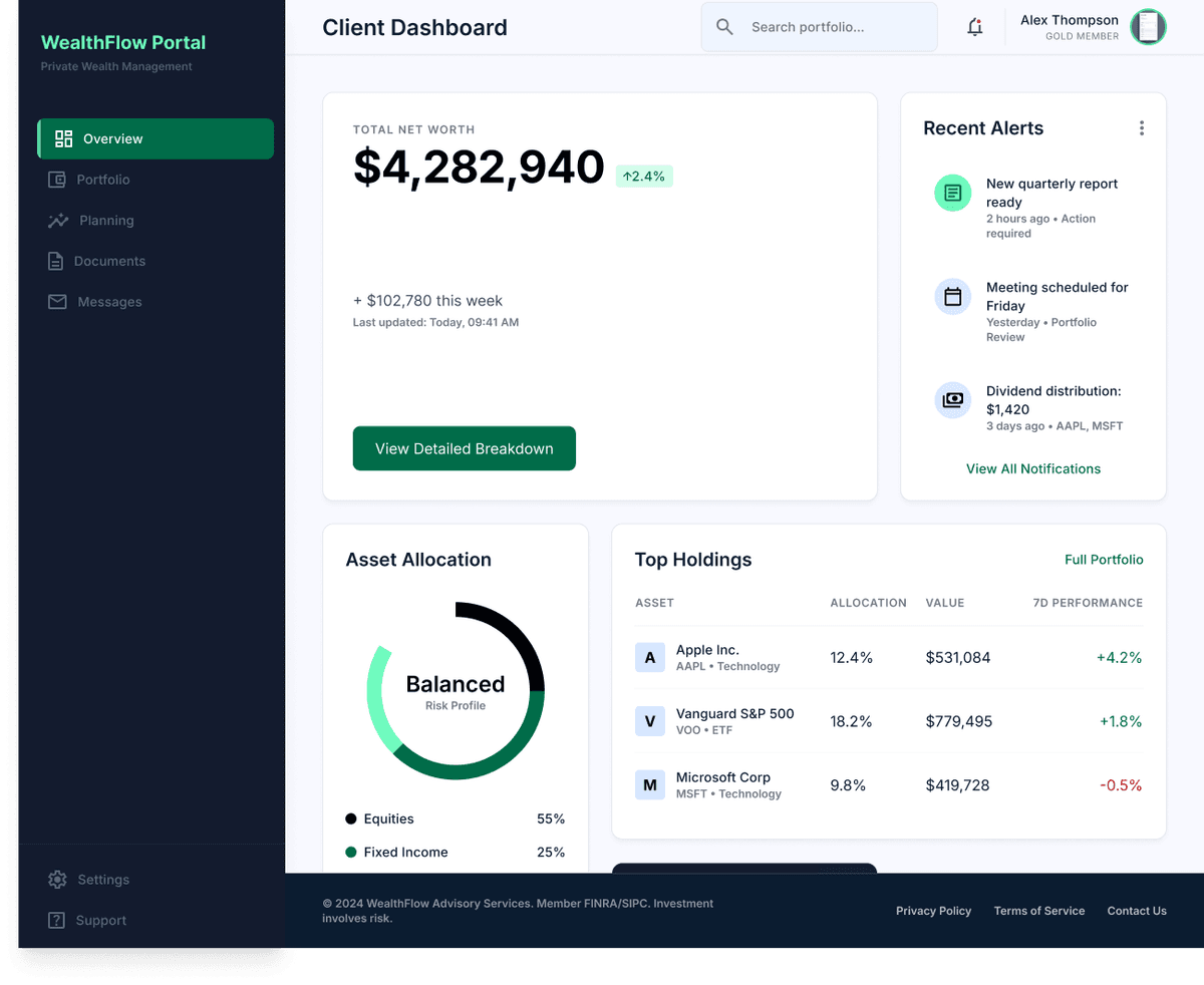 Client Wealth Portal