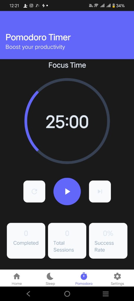 Sleep Boat App Pomodoro Timer